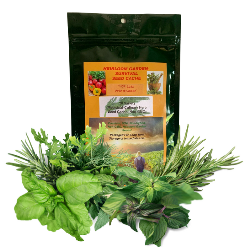 20 Variety Heirloom Herb Culinary Seeds Pack Survival Garden Organic Food Set