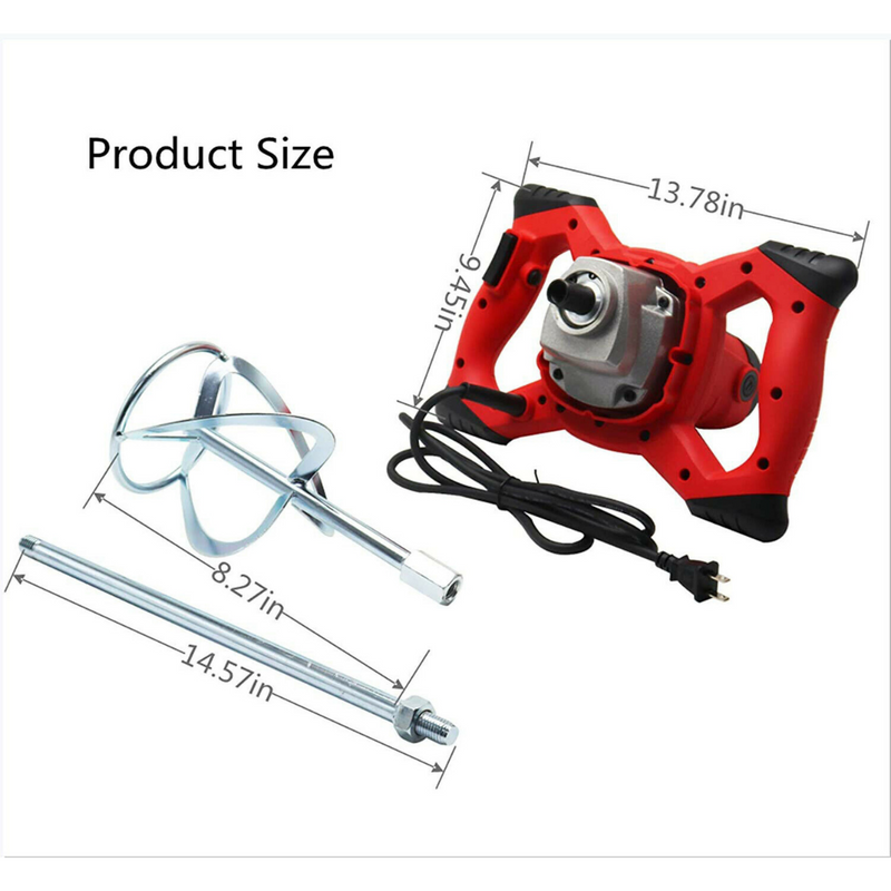 2100W Electric Cement Mortar Mixer Portable Concrete Mixer Paint Tile Plaster Rotary Mixing Drill