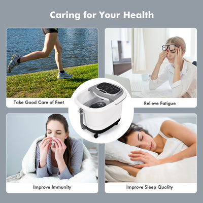 Portable Foot Massager All-In-One Heated Foot Spa Bath Motorized Massager