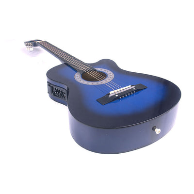 38" Electric Acoustic Guitar Cutaway Design With Guitar Case Strap