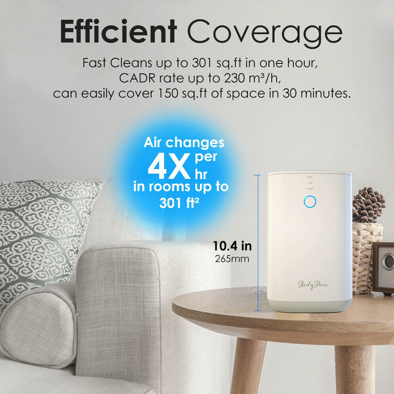 Large Room Air Purifier Cleaner HEPA Filter Remove Odor Dust Mold Home Allergies