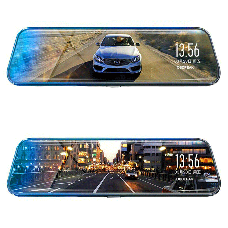 10" HD 1080P Dual Lens Car DVR Dash Cam Video Camera Recorder Rearview Mirror US