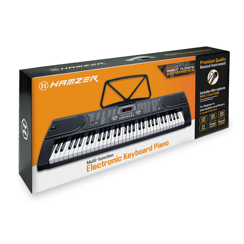61-Key Digital Music Piano Keyboard Portable Electronic Musical Instrument