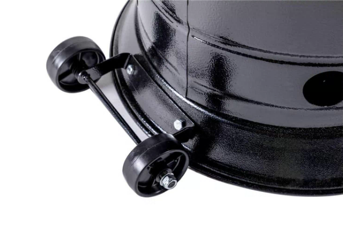 Outdoor Patio Heater, Propane Heater with Wheels Hammered Black 47,000 BTU