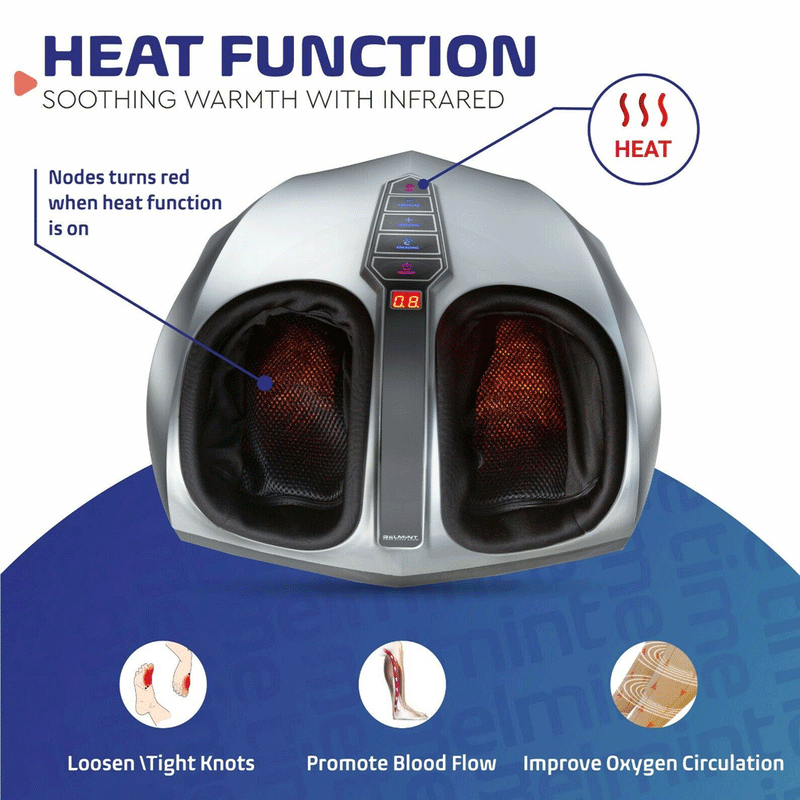 Miko Shiatsu Foot Massager With Deep Kneading, Heat Therapy & Rolling Massage