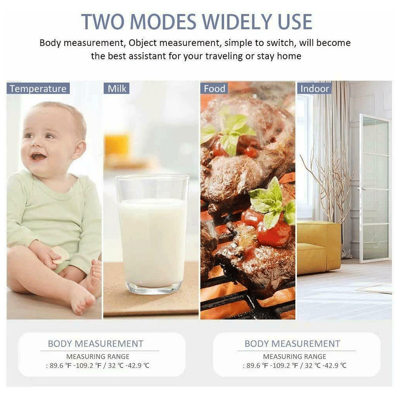 Forehead Thermometer Infrared FDA CE Digital No-Touch for Kids Adult Body Fever FBM