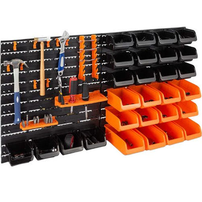 44-Piece Wall Mounted Garage Storage Rack Tools Organizer