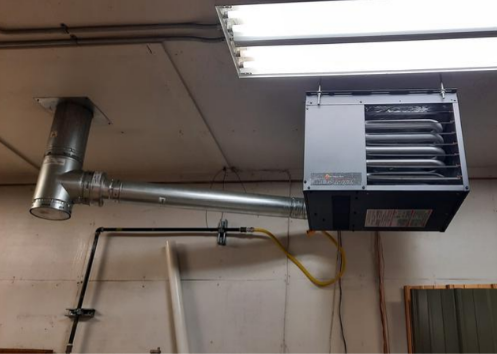 Natural Gas Garage Heater, Ceiling Workshop Unit Heater LP Conversion Kit 80,000 BTU
