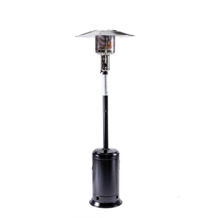 Outdoor Patio Heater, Propane Heater with Wheels Hammered Black 47,000 BTU