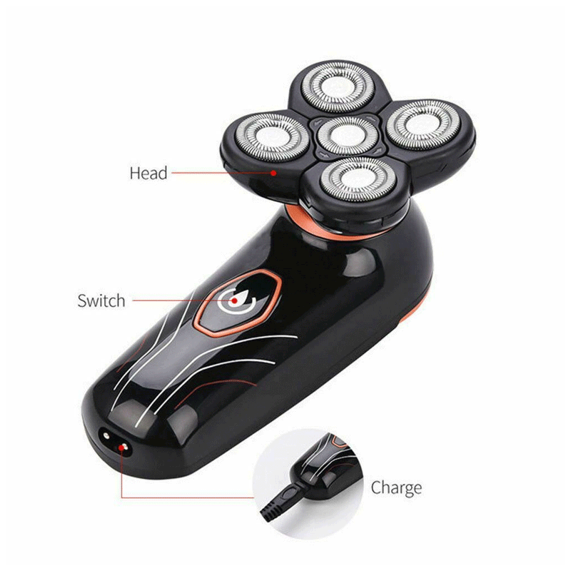 Rechargeable 5 Head Floating Men Electric Shaver Beard Hair Trimmer Bald Razor