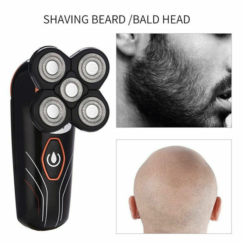 Rechargeable 5 Head Floating Men Electric Shaver Beard Hair Trimmer Bald Razor