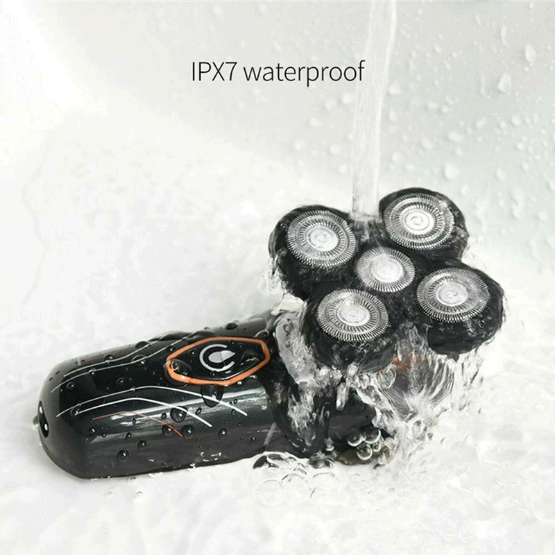 Rechargeable 5 Head Floating Men Electric Shaver Beard Hair Trimmer Bald Razor