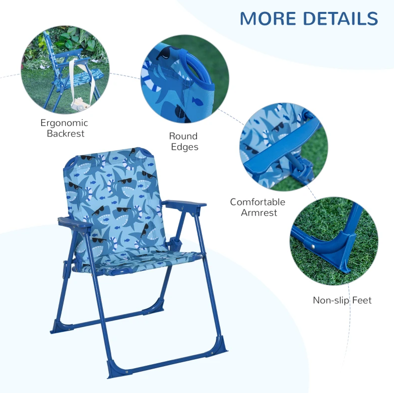 Kids Folding Picnic Table and Chair Set Outdoor Garden Patio Backyard Double Chair with Removable Sun Umbrella