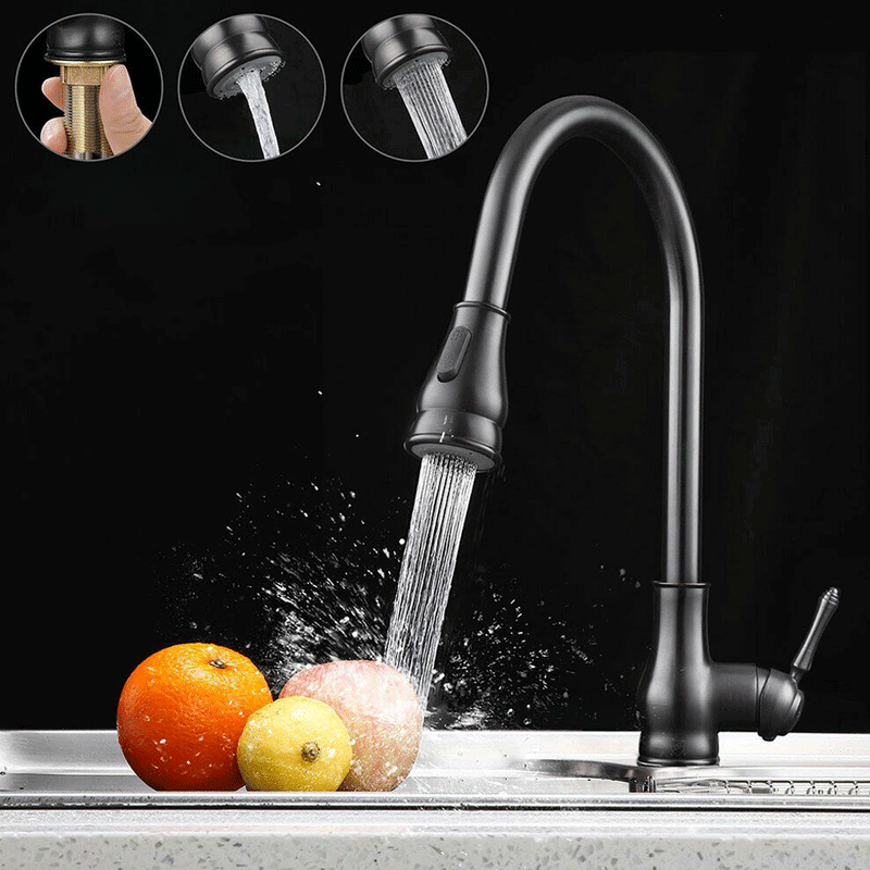 Kitchen Sink Faucet Pull Down Sprayer, Kitchen Taps Pot Filler Single Handle Sink Mixer