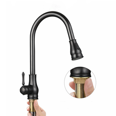 Kitchen Sink Faucet Pull Down Sprayer, Kitchen Taps Pot Filler Single Handle Sink Mixer