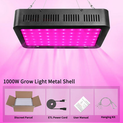LED Grow Light 3000W 2000W 1800W 1500W 1000W Full Spectrum Veg Flower Hydroponic