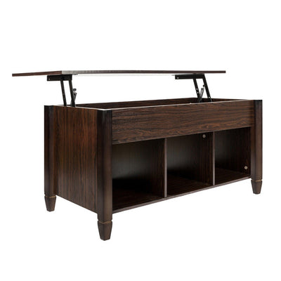 Lift Top Coffee Table w/ Hidden Compartment Storage Shelf Living Room Furniture