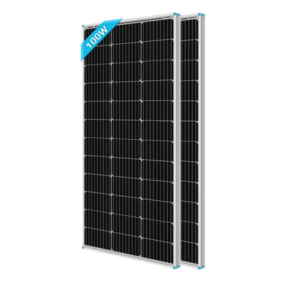 2Pcs 100W Mono Solar Energy Panel Compact Design