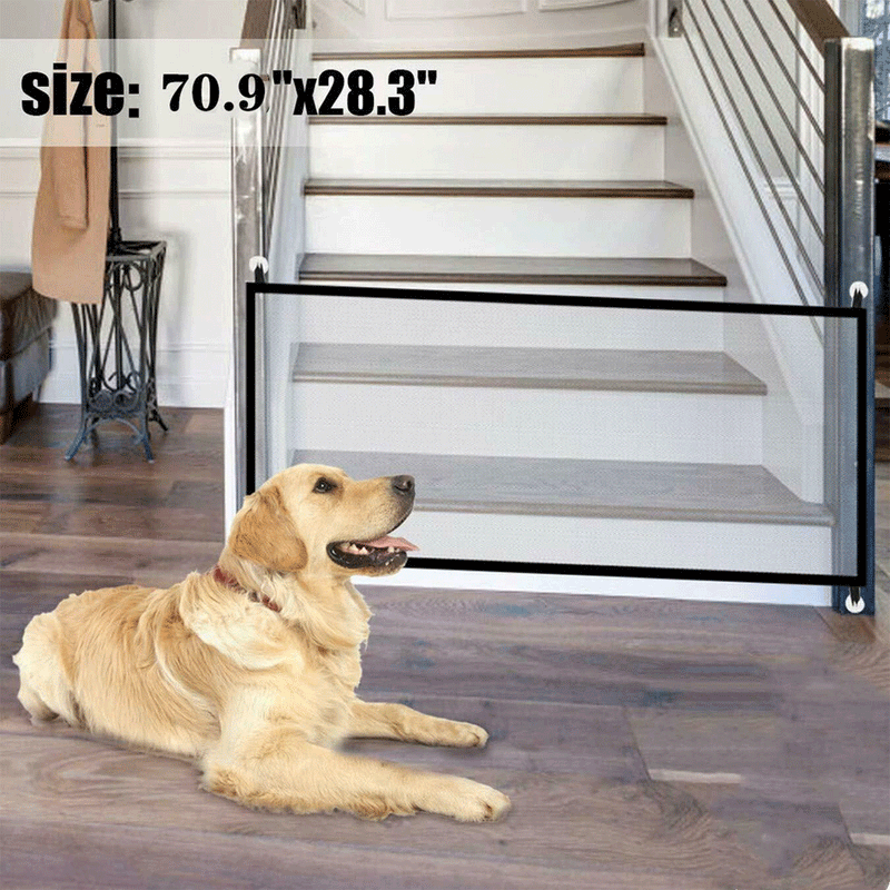 Baby Pets Dog Cat Safety Gate Mesh Fence Home Kitchen Net Portable Guard Indoor