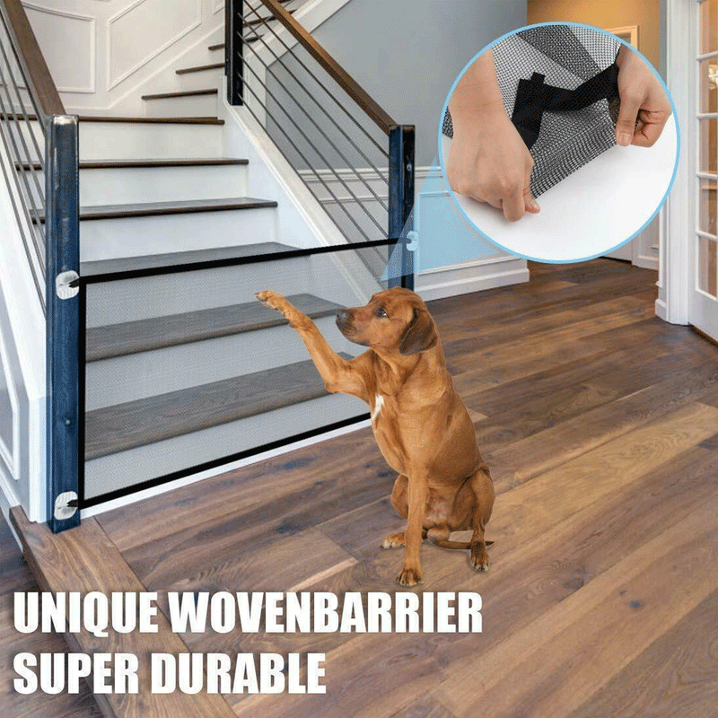 Baby Pets Dog Cat Safety Gate Mesh Fence Home Kitchen Net Portable Guard Indoor