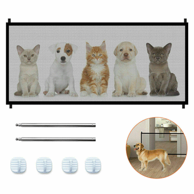 Baby Pets Dog Cat Safety Gate Mesh Fence Home Kitchen Net Portable Guard Indoor