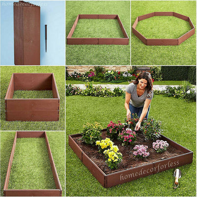Raised Garden Bed Set Flower Vegetables Seeds Planter Kit Elevated Square Box
