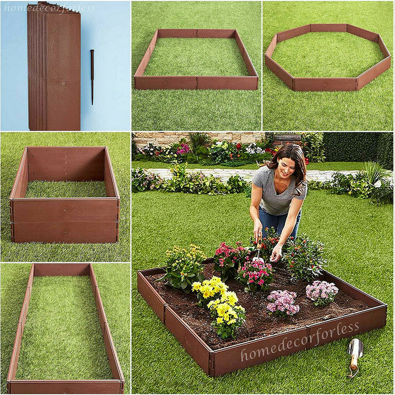 Raised Garden Bed Set Flower Vegetables Seeds Planter Kit Elevated Square Box