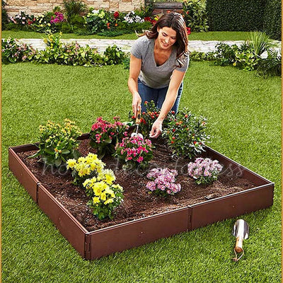 Raised Garden Bed Set Flower Vegetables Seeds Planter Kit Elevated Square Box