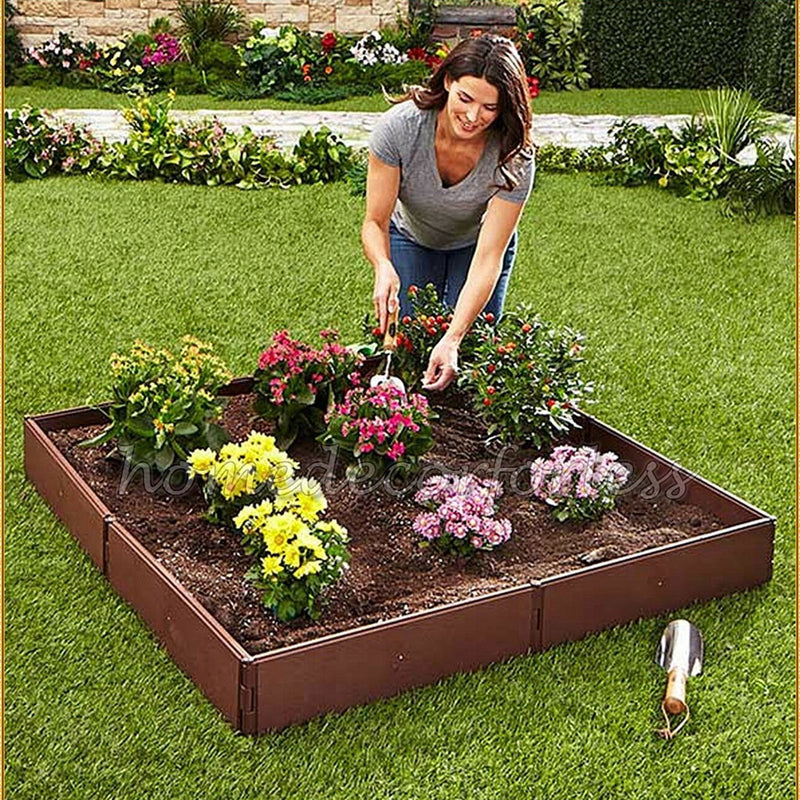 Raised Garden Bed Set Flower Vegetables Seeds Planter Kit Elevated Square Box