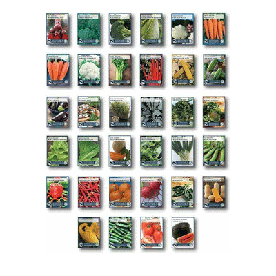 Survival Garden 22,000 Non-GMO Heirloom Vegetable Seed 34 Variety