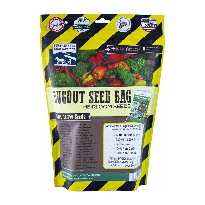 Survival Garden 22,000 Non-GMO Heirloom Vegetable Seed 34 Variety