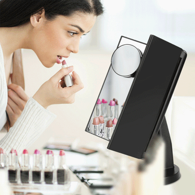 Vanity Travel Makeup Mirror 22 LED Light UP Tri-Fold Dressing Table Mirror