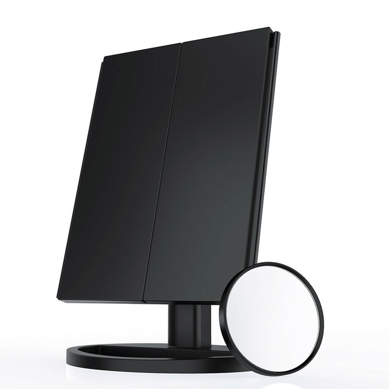 Vanity Travel Makeup Mirror 22 LED Light UP Tri-Fold Dressing Table Mirror