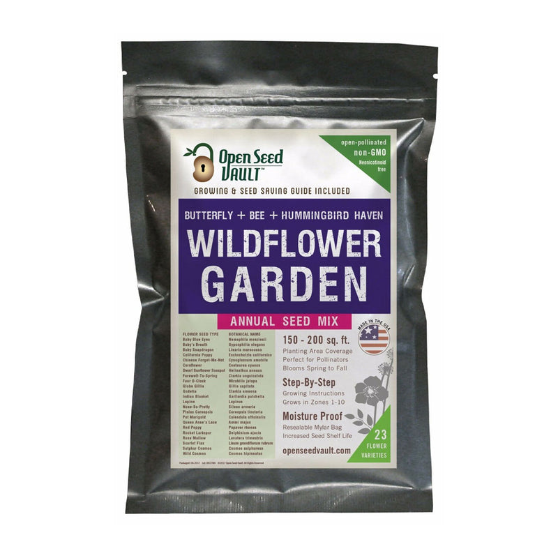Wildflower Seeds Open-Pollinated Non-GMO Flower Garden Annual Seed Mix