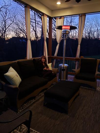 Outdoor Patio Heater, Propane Gas Heater Stainless Steel 48,000 BTU