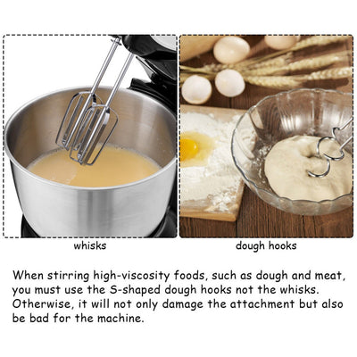 200W 5-Speed Stand Mixer with Dough Hooks Beaters