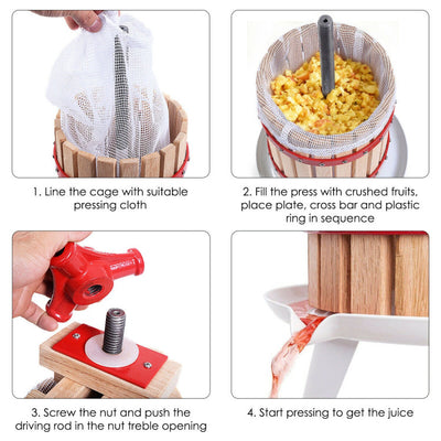 1.6 Gallon Fruit Juicer Wine Press Cider Juice Maker Tool