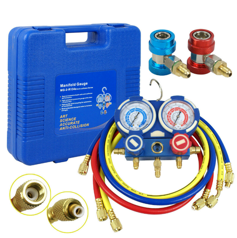 HVAC A/C Air Refrigeration Kit AC Manifold Gauges Set Brass