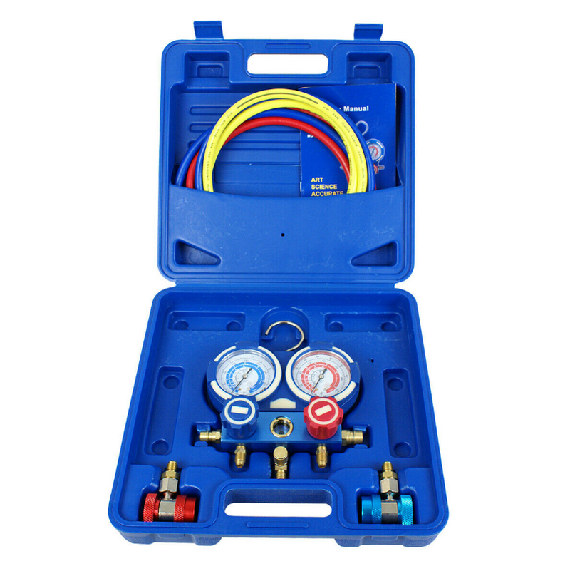 HVAC A/C Air Refrigeration Kit AC Manifold Gauges Set Brass