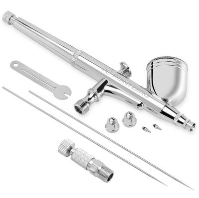 Dual Action Airbrush Kit with 3 Tips Airbrush Set for Spray Painting