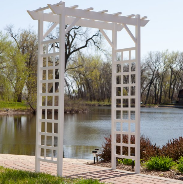 Garden Arch Trellis White Vinyl Arbor Pergola