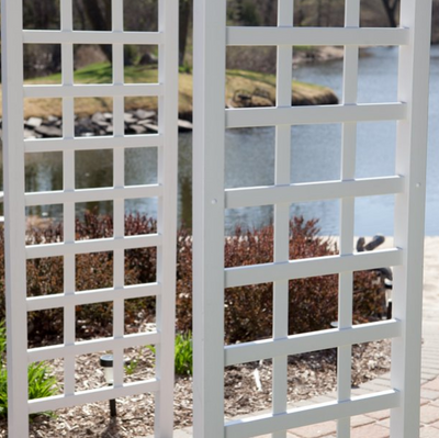 Garden Arch Trellis White Vinyl Arbor Pergola