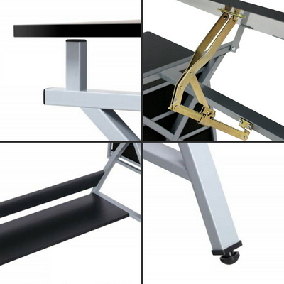 Drafting Study Table Adjustable Design Drawing Desk Board Storage Arts and Crafts Workstation