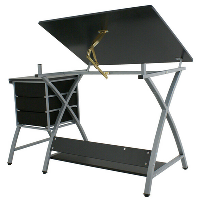 Drafting Study Table Adjustable Design Drawing Desk Board Storage Arts and Crafts Workstation