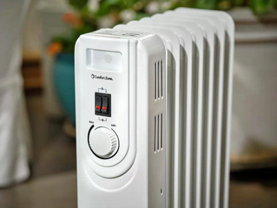 Electric Radiant Space Heater, Oil-Filled Indoor Rolling Radiator Heater 1200W