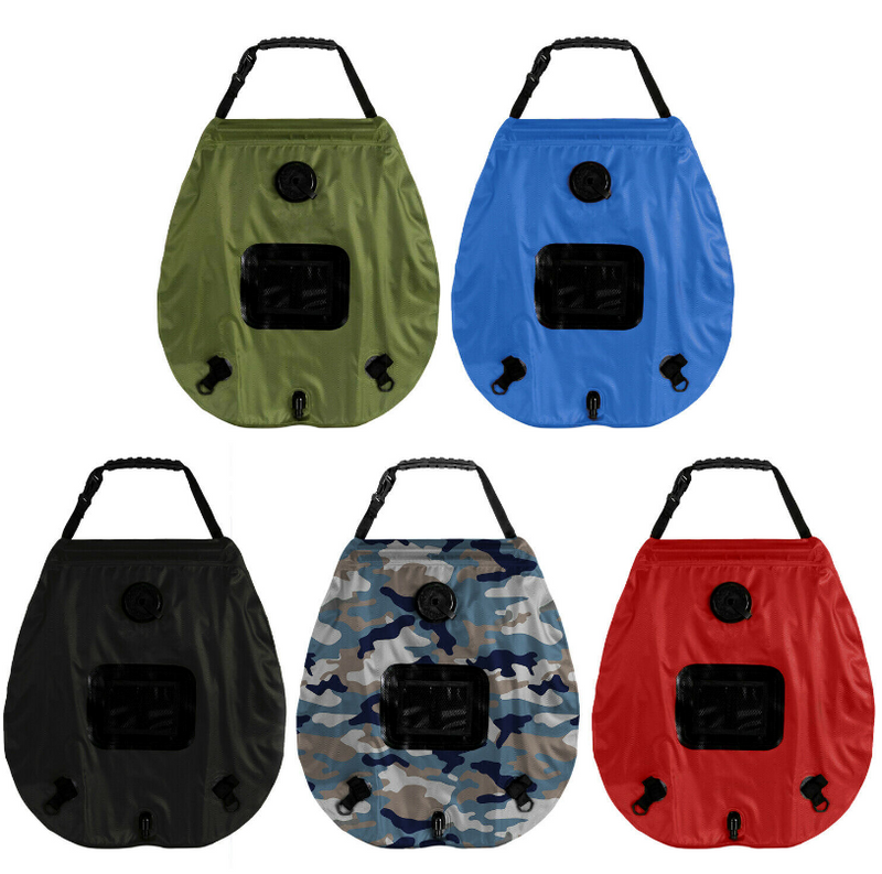 20L Water Bags Outdoor Camping Solar Heat Shower Bag Portable Compact Heated