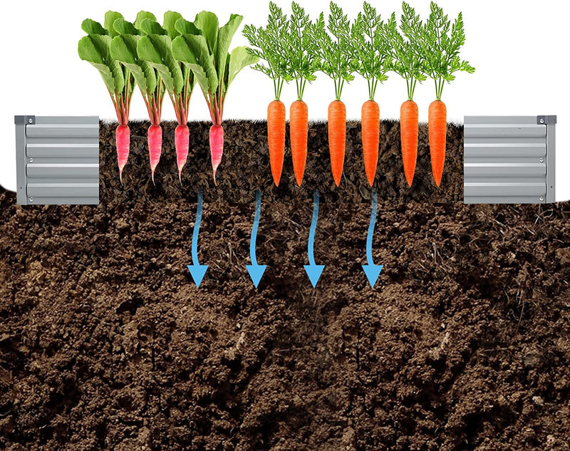 Raised Garden Bed Kit Outdoor Large Rectangular Planter Box