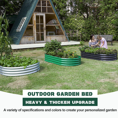 Galvanized Raised Bed Garden Planter Boxes Outdoor Raised Garden Bed Kit