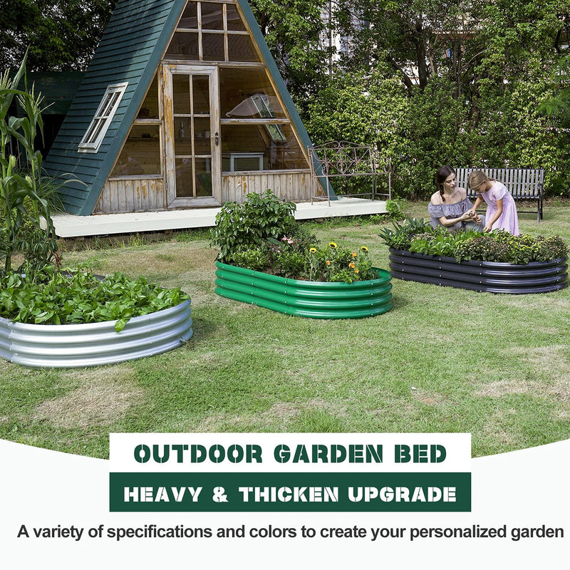 Galvanized Raised Bed Garden Planter Boxes Outdoor Raised Garden Bed Kit