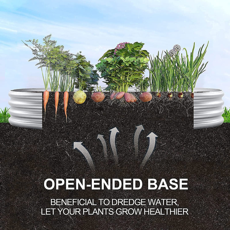 Galvanized Raised Bed Garden Planter Boxes Outdoor Raised Garden Bed Kit